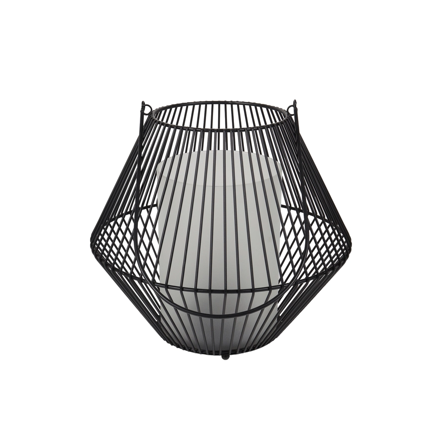 Allen + Roth Metal Glass Lantern Large 2 Allen + Roth Metal Glass Lantern Large - Image 2