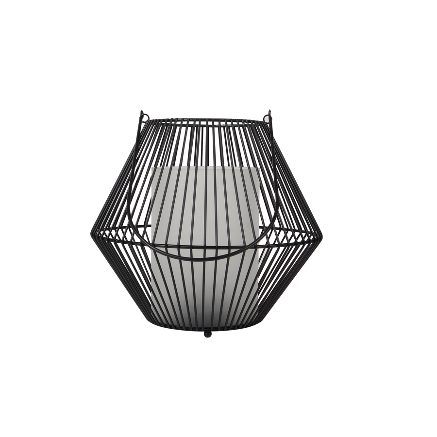 Allen + Roth Metal Glass Lantern Large 4 Allen + Roth Metal Glass Lantern Large - Image 4