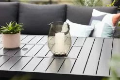 Allen + Roth Glass Lantern With Leather Handle