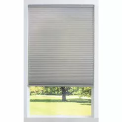 Allen + Roth 58-in X 64-in Light Filtering Recycled Polyester Cellular Shade - Grey -Allen + Roth Shop 5248455 50358426 001