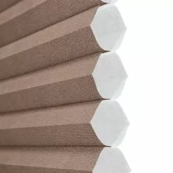 Allen + Roth 52-in X 64-in Light Filtering Recycled Polyester Cellular Shade - Brown