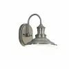 Allen + Roth Hainsbrook 8-in 1-Light Antique Pewter Wall Sconce
