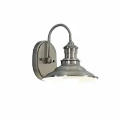 Allen + Roth Hainsbrook 8-in 1-Light Antique Pewter Wall Sconce