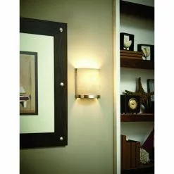 Allen + Roth Merington 6.5-in W 1-Light Brushed Nickel Pocket Wall Sconce 12 Allen + Roth Merington 6.5-in W 1-Light Brushed Nickel Pocket Wall Sconce -Allen + Roth Shop 616069 14145395