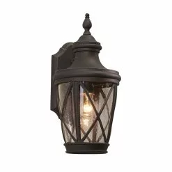 Allen + Roth Castine 14.41-in H Rubbed Bronze Outdoor Wall Light
