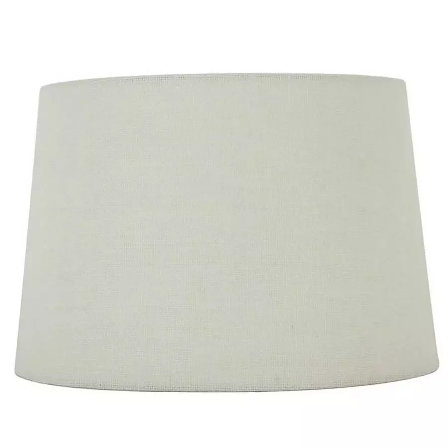 Allen + Roth 10-in X 15-in White Burlap Fabric Drum Lamp Shade 9 Allen + Roth 10-in X 15-in White Burlap Fabric Drum Lamp Shade - Image 9
