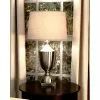 Allen + Roth 10-in X 15-in White Burlap Fabric Drum Lamp Shade
