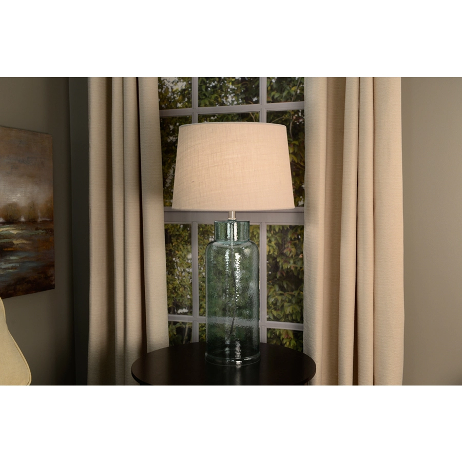 Allen + Roth 10-in X 15-in White Burlap Fabric Drum Lamp Shade 5 Allen + Roth 10-in X 15-in White Burlap Fabric Drum Lamp Shade - Image 5