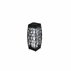 Allen + Roth 18-in Savona Brown Outdoor Solar LED Lantern
