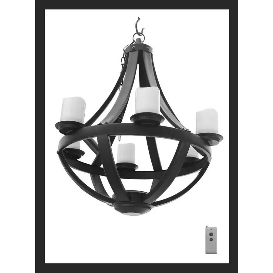 Allen + Roth Battery-Operated LED Gazebo Chandelier 1 Allen + Roth Battery-Operated LED Gazebo Chandelier