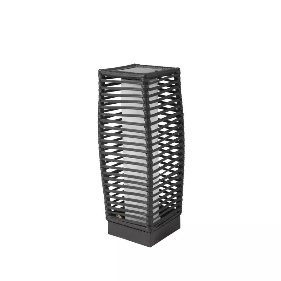 Allen + Roth 18-in Black Metal Outdoor Solar LED Lantern 1 Allen + Roth 18-in Black Metal Outdoor Solar LED Lantern