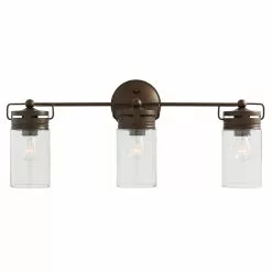 Allen + Roth Vallymede 24-in W 3-Light Aged Bronze Farmhouse Vanity Light 9 Allen + Roth Vallymede 24-in W 3-Light Aged Bronze Farmhouse Vanity Light -Allen + Roth Shop 759827 05377903 001