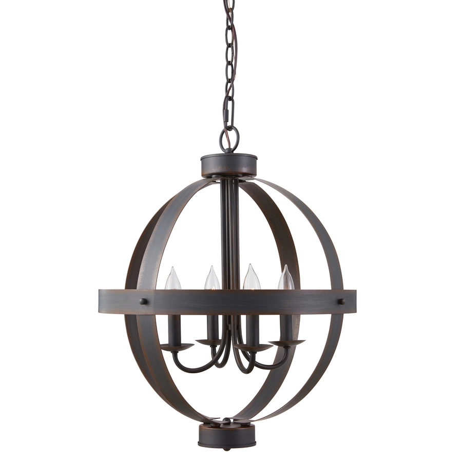 Allen + Roth Crossburg 17.72-in Oil Rubbed Bronze Industrial Hardwired Single Orb Pendant 2 Allen + Roth Crossburg 17.72-in Oil Rubbed Bronze Industrial Hardwired Single Orb Pendant - Image 2