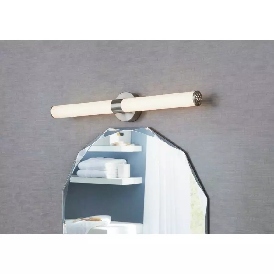 Allen + Roth Nukura 26-in W Brushed Nickel Contemporary Integrated LED Wall Sconce 2 Allen + Roth Nukura 26-in W Brushed Nickel Contemporary Integrated LED Wall Sconce - Image 2