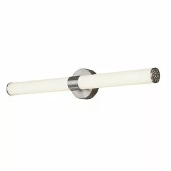 Allen + Roth Nukura 26-in W Brushed Nickel Contemporary Integrated LED Wall Sconce 11 Allen + Roth Nukura 26-in W Brushed Nickel Contemporary Integrated LED Wall Sconce -Allen + Roth Shop 760086 15460093