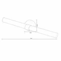 Allen + Roth Nukura 26-in W Brushed Nickel Contemporary Integrated LED Wall Sconce