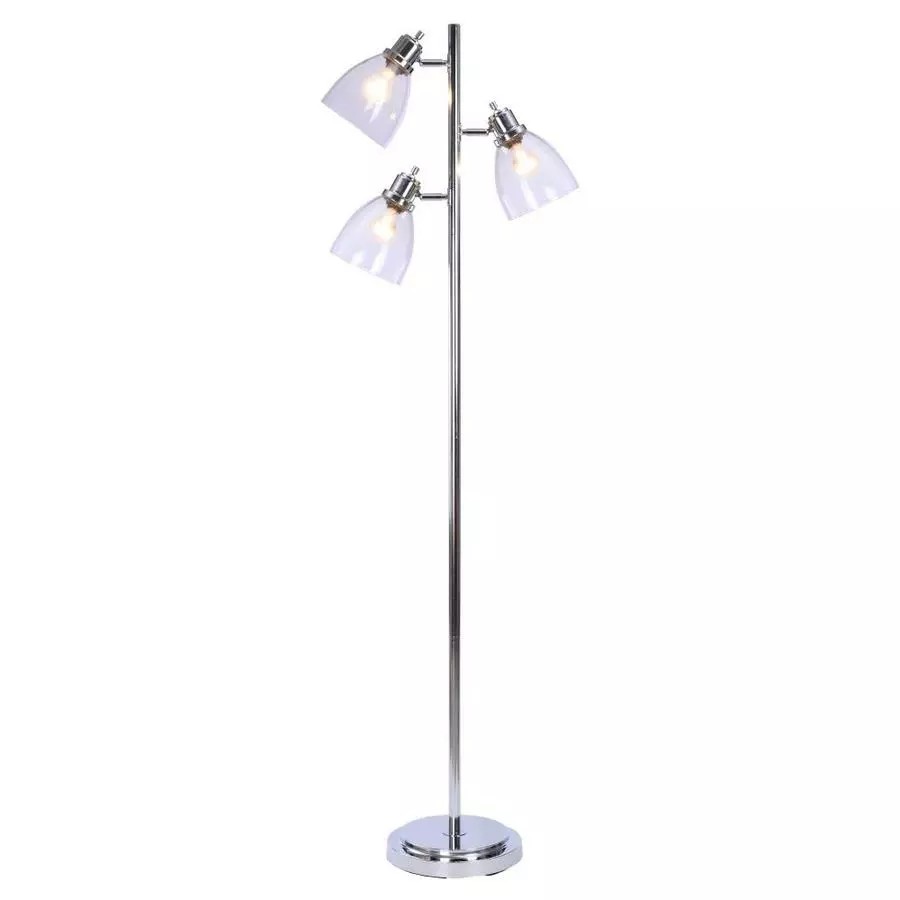 ALLEN + ROTH Catalina 67-in Chrome Casual/Transitional Standard Type Indoor Floor Lamp With Glass Shade 2 ALLEN + ROTH Catalina 67-in Chrome Casual/Transitional Standard Type Indoor Floor Lamp With Glass Shade - Image 2