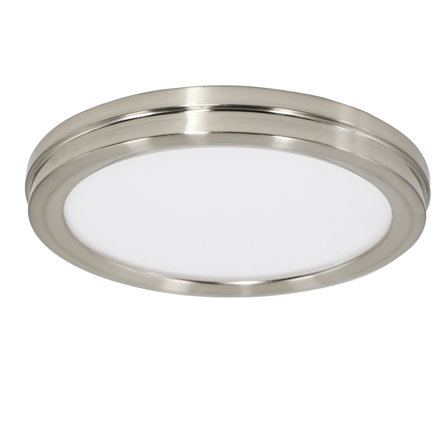 Allen + Roth 2PK 14-in Round Flush Mount-BN Finish 3 Allen + Roth 2PK 14-in Round Flush Mount-BN Finish - Image 3