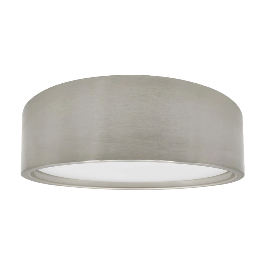 Allen + Roth 1PK 14-in Circle Flush Mount-Brush Nickel 4 Allen + Roth 1PK 14-in Circle Flush Mount-Brush Nickel - Image 4