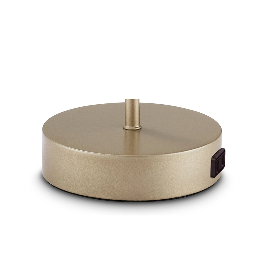 Allen + Roth 22-inH 2PC Painted Gold Table Combo Set With 1pc Power Outlet And Tan Linen Shades 5 Allen + Roth 22-inH 2PC Painted Gold Table Combo Set With 1pc Power Outlet And Tan Linen Shades - Image 5