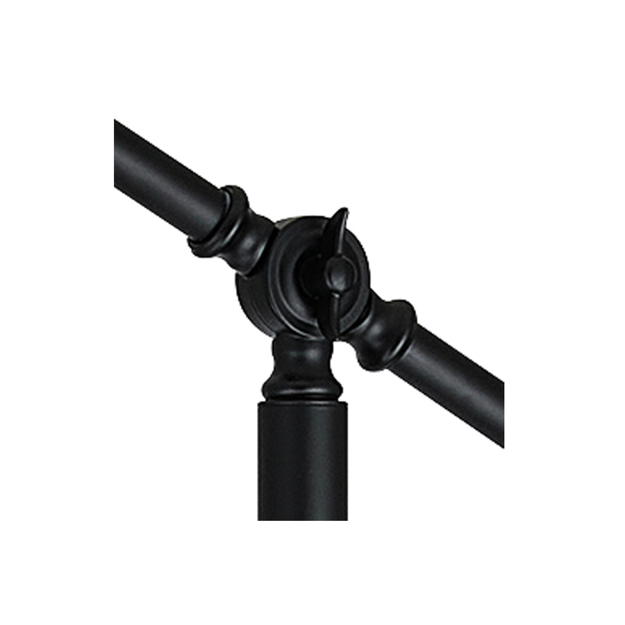 Allen + Roth 60-inH Painted Black Over The Sofa Floor Lamp With White Linen Shade 2 Allen + Roth 60-inH Painted Black Over The Sofa Floor Lamp With White Linen Shade - Image 2