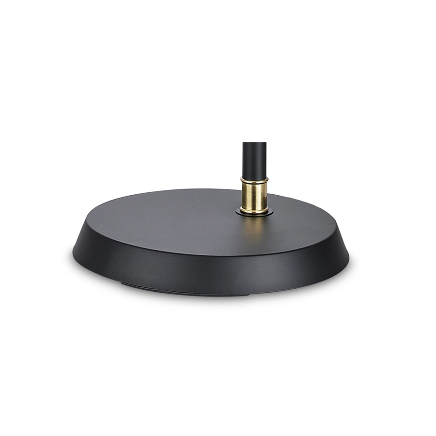 Allen + Roth 58-inH Painted Black With Antique Brass Down Bridge Floor Lamp With Clear Glass Shade 4 Allen + Roth 58-inH Painted Black With Antique Brass Down Bridge Floor Lamp With Clear Glass Shade - Image 4