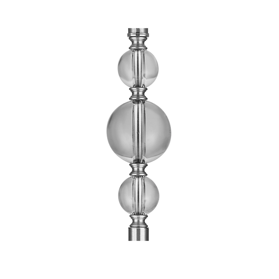 Allen + Roth 59.75-inH Brushed Nickel Floor Lamp With Stacked Solid Glass Ball With White Linen Shade 5 Allen + Roth 59.75-inH Brushed Nickel Floor Lamp With Stacked Solid Glass Ball With White Linen Shade - Image 5