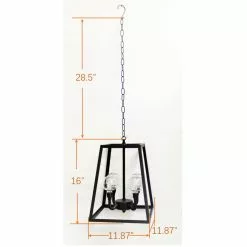 Front Page 25 ALLEN + ROTH Holiday Living Black Outdoor Metal LED Pendant