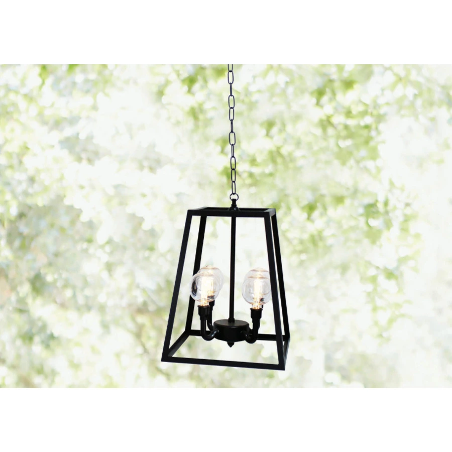 ALLEN + ROTH Holiday Living Black Outdoor Metal LED Pendant 3 ALLEN + ROTH Holiday Living Black Outdoor Metal LED Pendant - Image 3