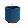 Allen + Roth 1-Pack 8 X 7.7 Navy Ceramic Planter