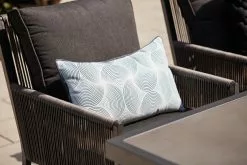 Allen + Roth Brokking Metal And Wicker Patio Chair With Grey Cushions - Set Of 2