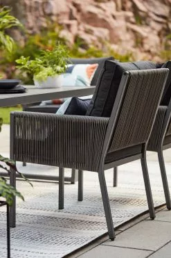 Allen + Roth Brokking Metal And Wicker Patio Chair With Grey Cushions - Set Of 2 9 Allen + Roth Brokking Metal And Wicker Patio Chair With Grey Cushions - Set Of 2 -Allen + Roth Shop 919110 AlternateImage3