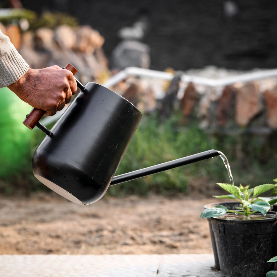 Allen + Roth Watering Can - Wood And Steel - Black 7 Allen + Roth Watering Can - Wood And Steel - Black - Image 7