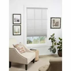 Allen + Roth Cordless 1-in Cellular Light Filtering Shade - 32-in W X 72-in H - Grey