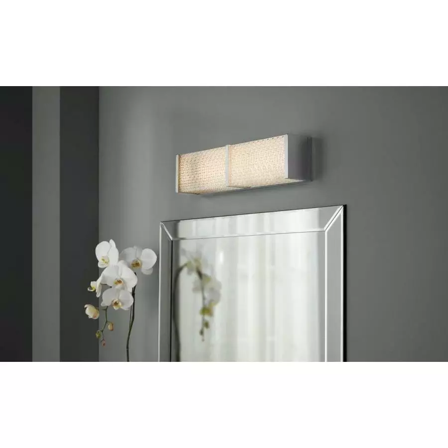 Allen + Roth Charlotte 1-Light 4.4 Chrome Rectangle Vanity Light 1 Allen + Roth Charlotte 1-Light 4.4 Chrome Rectangle Vanity Light