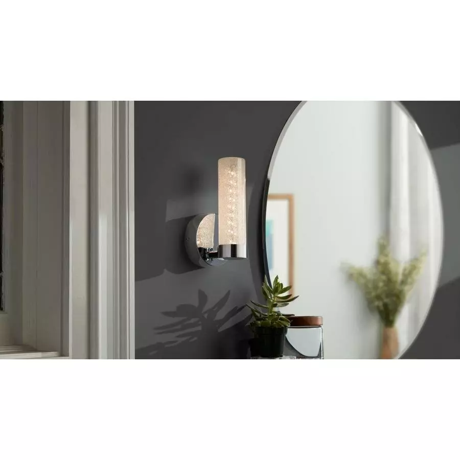 Allen + Roth Caroline 1-Light 9 Chrome Vanity Light Bar 1 Allen + Roth Caroline 1-Light 9 Chrome Vanity Light Bar