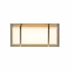 Allen + Roth Brighton 2-Light 5.51 Brushed Nickel Rectangle Vanity Light Bar