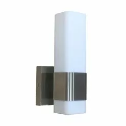 Allen + Roth Greer 4.88-in W 1-LED Light Brushed Nickel Contemporary Wall Sconce -Allen + Roth Shop 970861 15447489 001