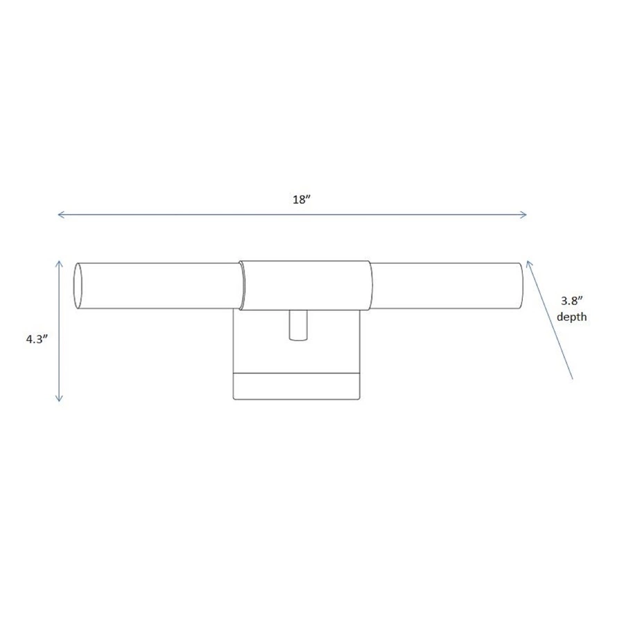Allen + Roth Dunnwynn 18-in W Chrome LED Vanity Light 2 Allen + Roth Dunnwynn 18-in W Chrome LED Vanity Light - Image 2