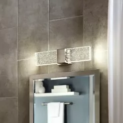 Allen + Roth Waldorf Brushed Nickel Contemporary LED Vanity Light 11 Allen + Roth Waldorf Brushed Nickel Contemporary LED Vanity Light -Allen + Roth Shop 970868 44198212