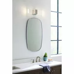 Allen + Roth Waldorf Brushed Nickel Contemporary LED Vanity Light 12 Allen + Roth Waldorf Brushed Nickel Contemporary LED Vanity Light -Allen + Roth Shop 970868 49110164